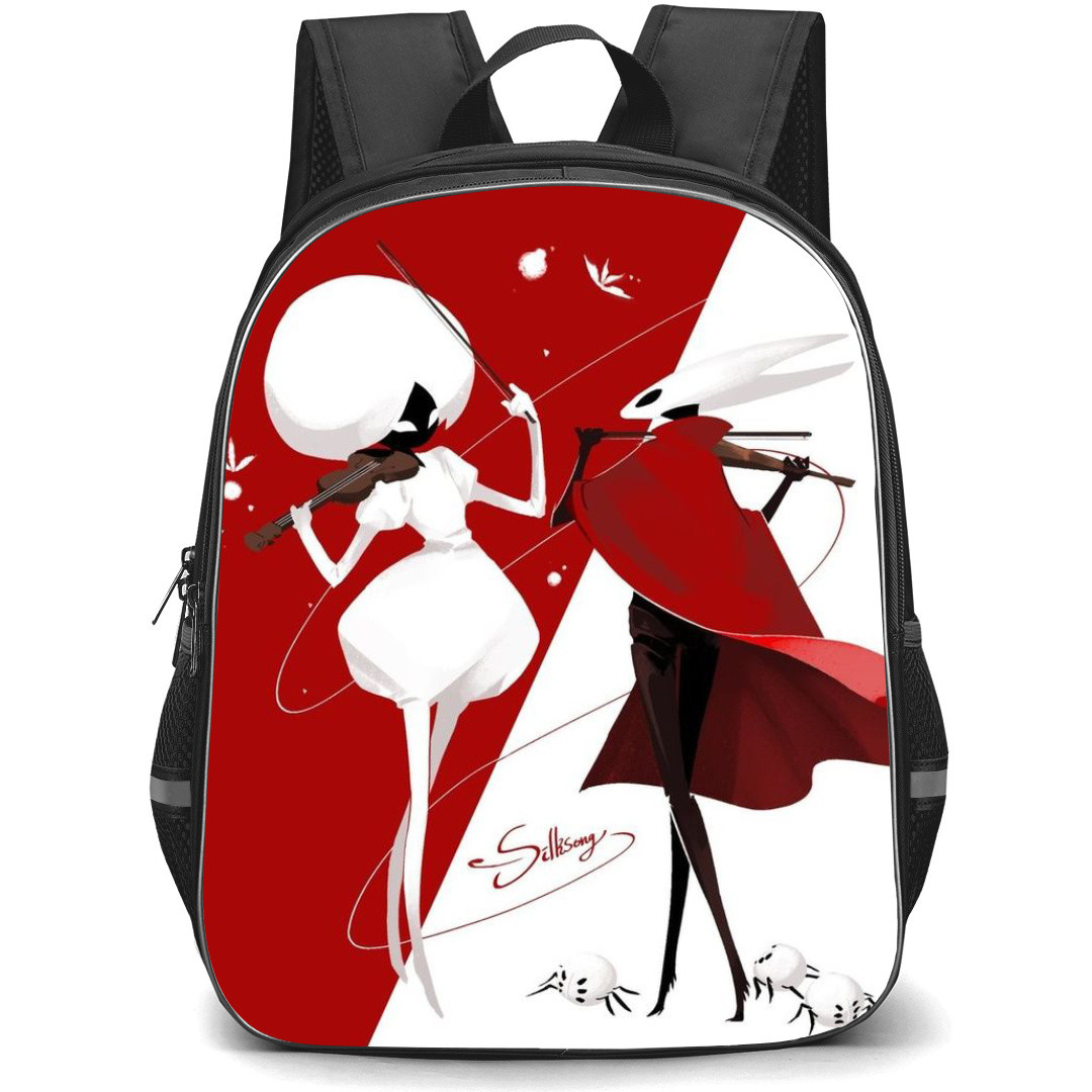 Hollow Knight Silksong Backpack School Bag StudentPack - Hornet And Lace Playing Violin Series Poster