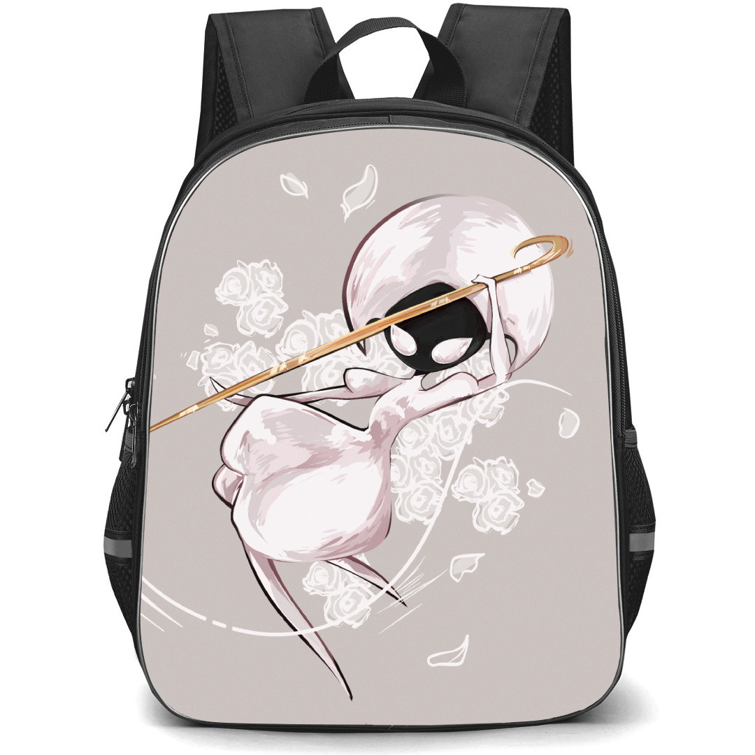 Hollow Knight Silksong Lace Backpack School Bag StudentPack - Lace Attack Stance Portrait Gray Background