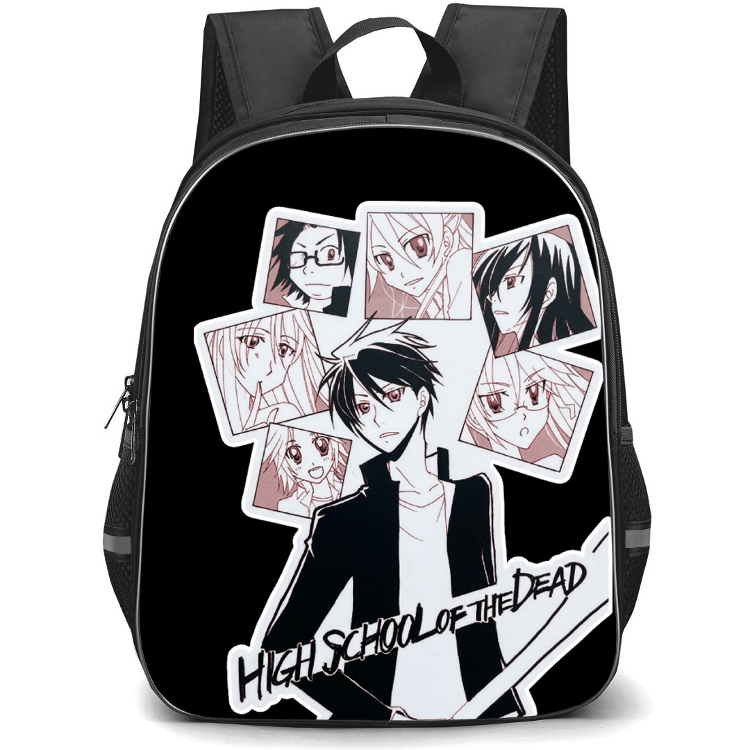 Highschool Of The Dead Backpack School Bag StudentPack - Highschool Of The Dead Characters Collage Portrait Series Sticker