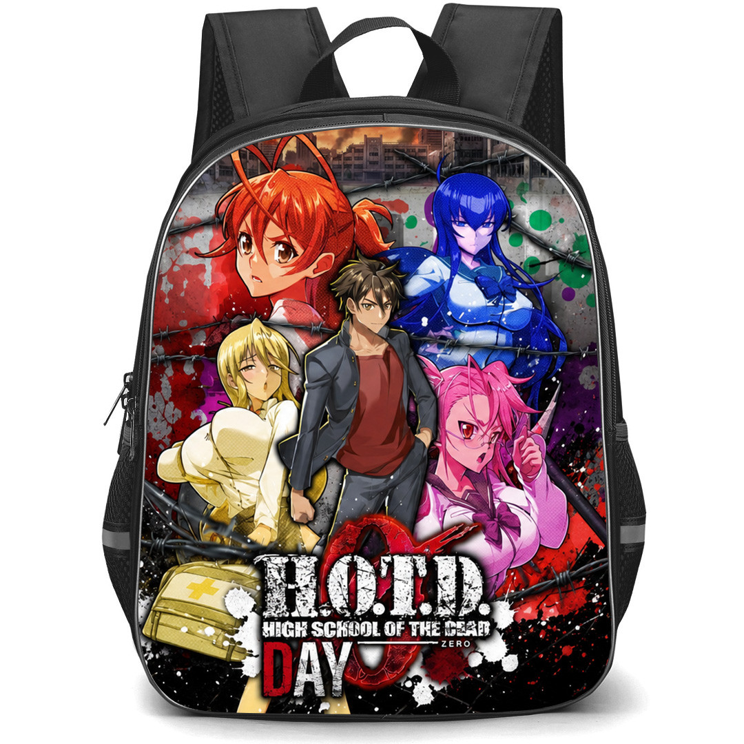 Highschool Of The Dead Backpack School Bag StudentPack - Highschool Of The Dead Characters Fierce Collage Series Poster