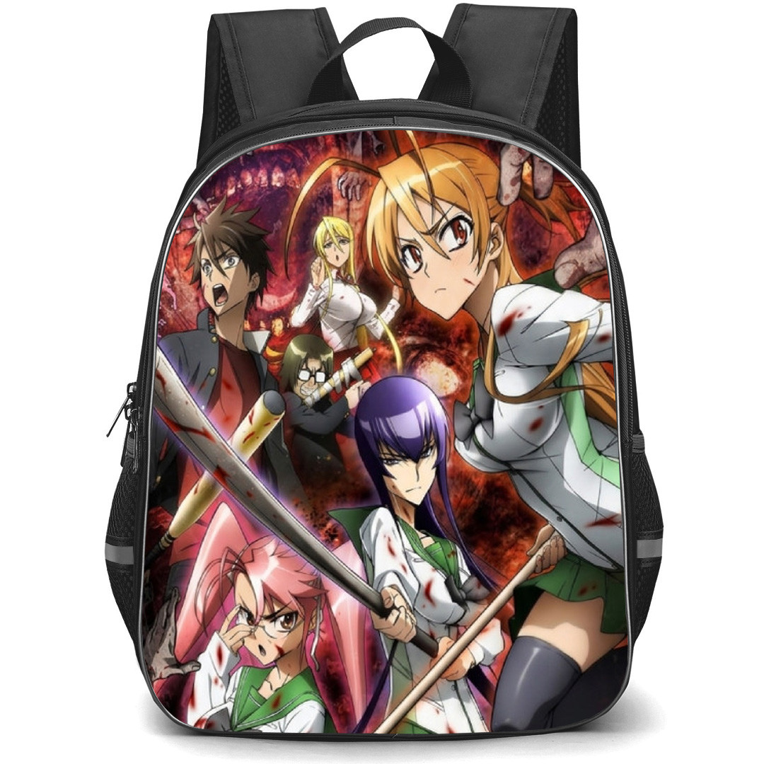 Highschool Of The Dead Backpack School Bag StudentPack - Highschool Of The Dead Characters War Zombies Poster