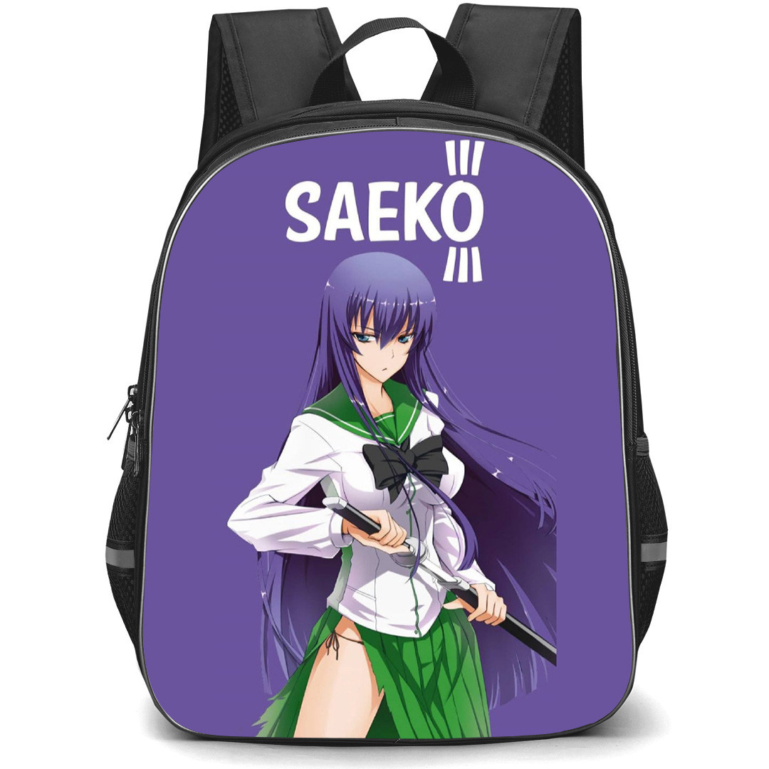 Highschool Of The Dead Saeko Busujima Backpack School Bag StudentPack - Saeko Busujima Fierce Sword Portrait