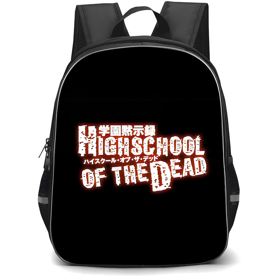 Highschool Of The Dead Backpack School Bag StudentPack - Highschool Of The Dead Series Logo In Black Background