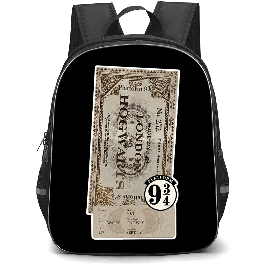 Harry Potter Backpack School Bag StudentPack - Harry Potter One Way To Hogwarts Ticket Sticker