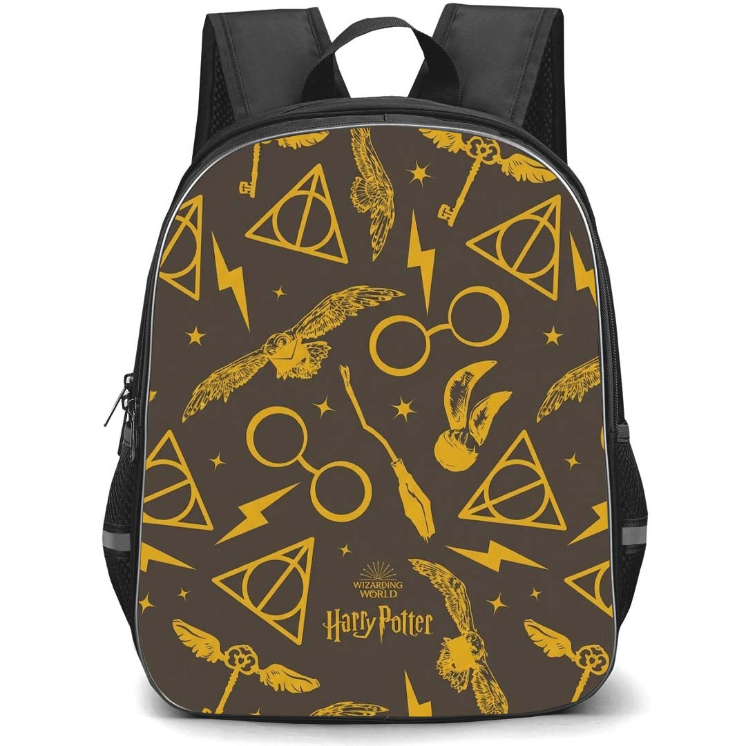 Harry Potter Backpack School Bag StudentPack - Harry Potter Wizarding World Pattern Art Poster