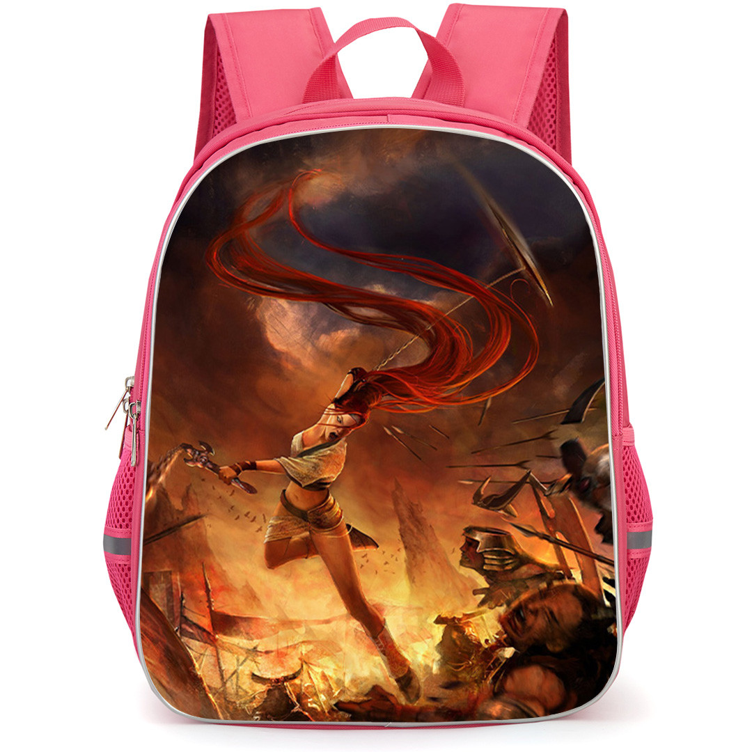 Heavenly Sword Nariko Backpack School Bag StudentPack - Heavenly Sword Nariko In Action Posture Illustration Art Poster