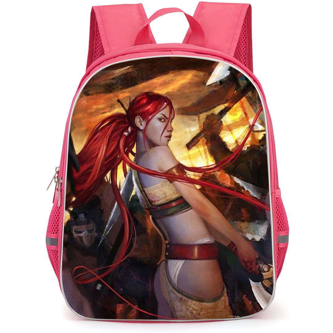 Heavenly Sword Nariko Backpack School Bag StudentPack - Heavenly Sword Nariko Looking Back Illustration Art Poster