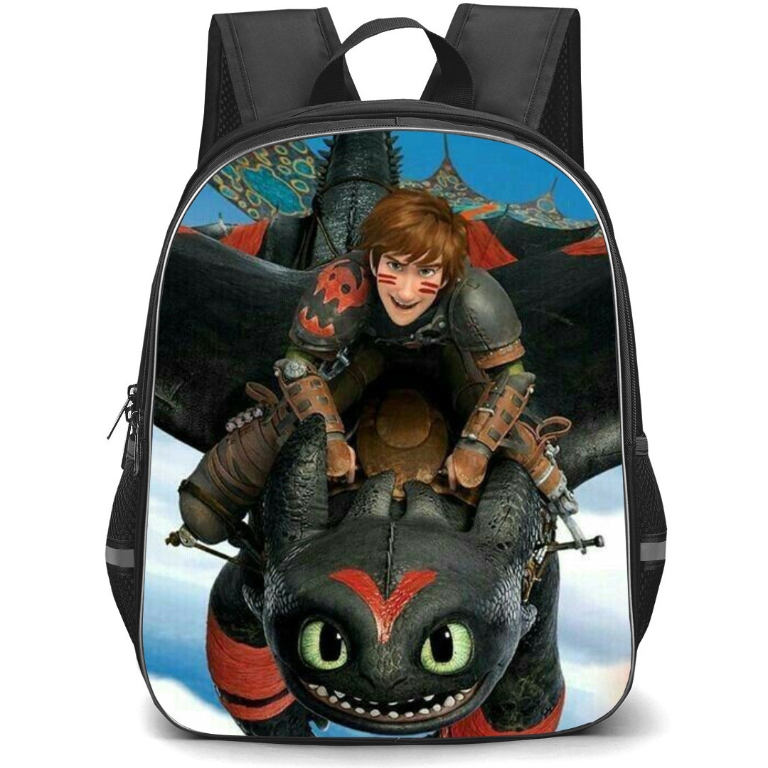 How To Train Your Dragon Backpack StudentPack - Hiccup Flying With Night Fury Poster