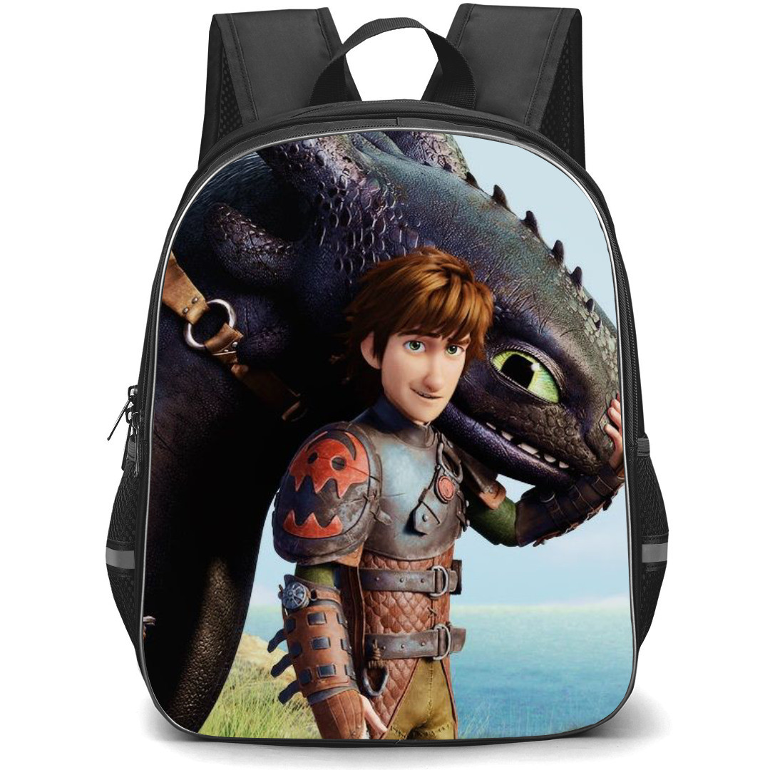 How To Train Your Dragon Backpack StudentPack - How To Train Your Dragon Hiccup And Toothless Portrait Poster