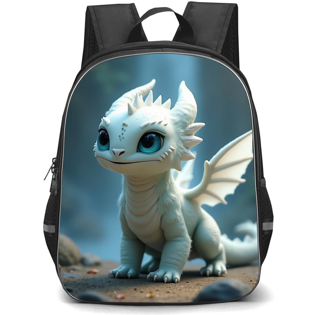 How To Train Your Dragon Light Fury Backpack StudentPack - Light Fury Baby 3D Art 4K Poster