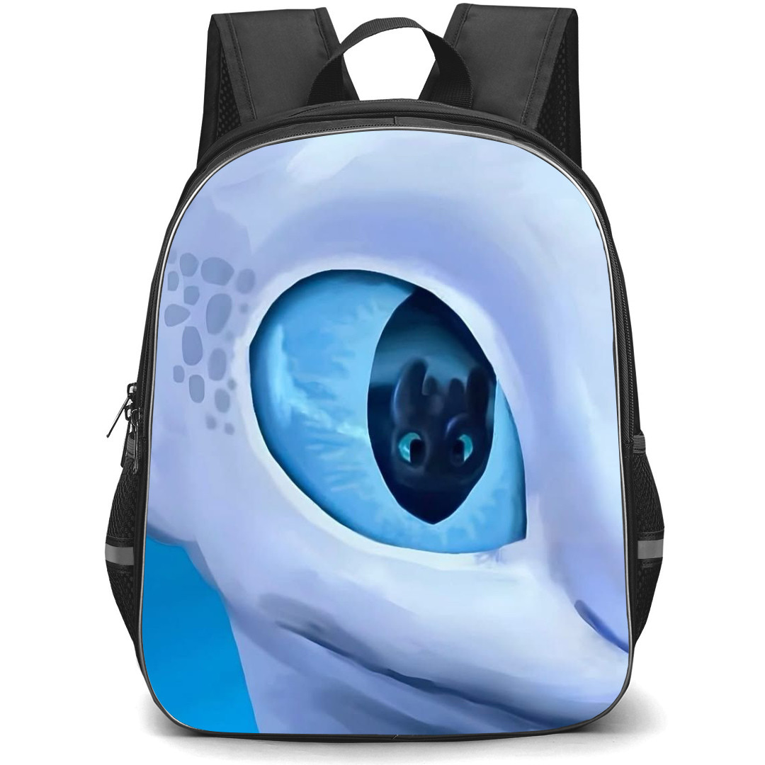 How To Train Your Dragon Light Fury Backpack StudentPack - Light Fury Cute One-Eye Avatar Poster