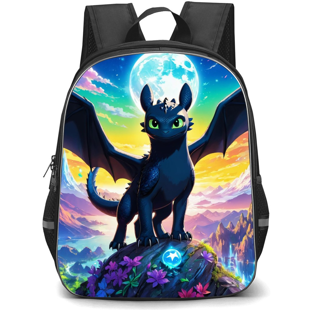 How To Train Your Dragon Night Fury Backpack StudentPack - Night Fury In The Hidden World Digital Art Poster