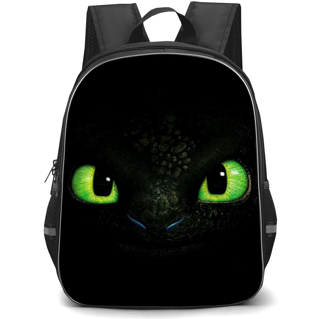 How To Train Your Dragon Night Fury Backpack StudentPack - Night Fury Snake Eyes On Dark Background Poster