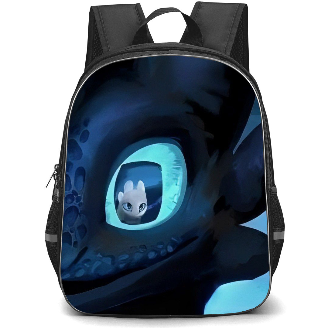 How To Train Your Dragon Night Fury Backpack StudentPack - Night Fury Toothless And Stitch One Eye Poster