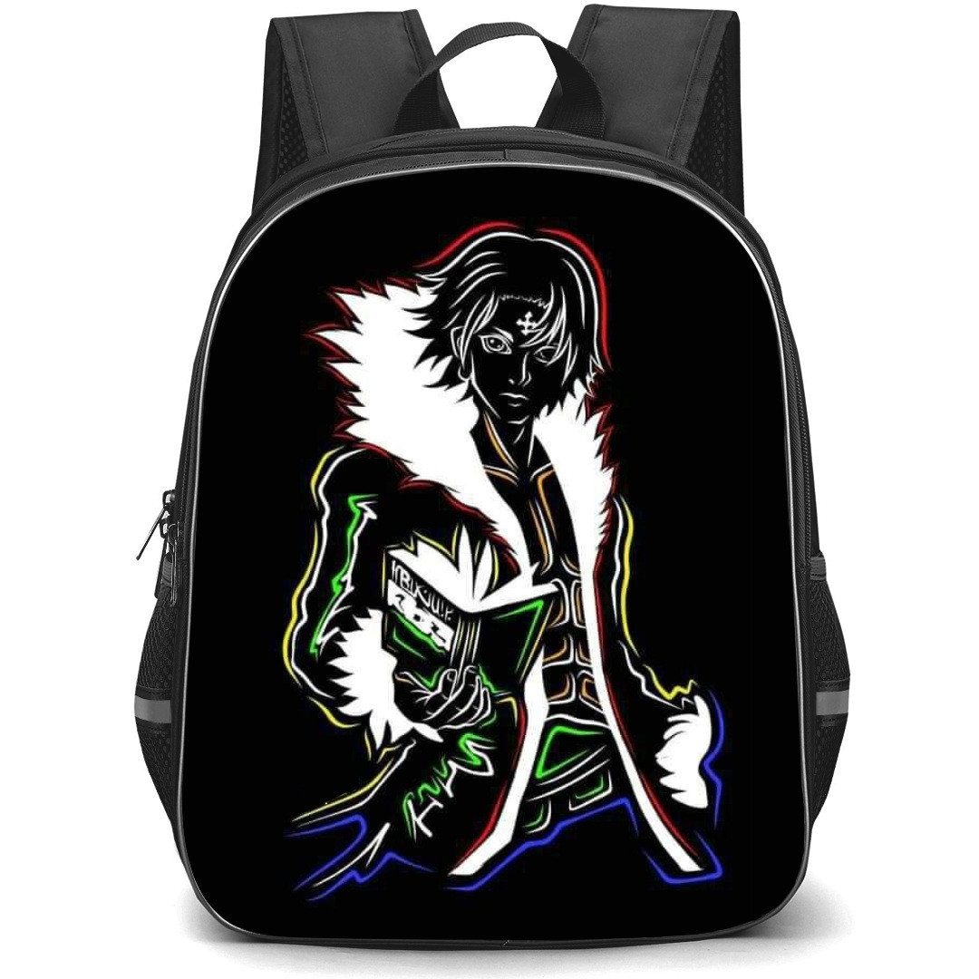Hunter X Hunter Chrollo Lucilfer Backpack StudentPack - Hunter X Hunter Chrollo Lucilfer Pop Art On Black Background