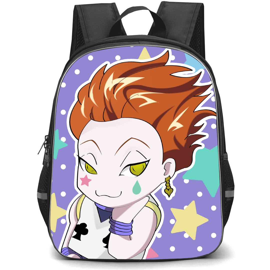 Hunter X Hunter Hisoka Backpack StudentPack - Hunter X Hunter Hisoka Chibi Art On Purple Background