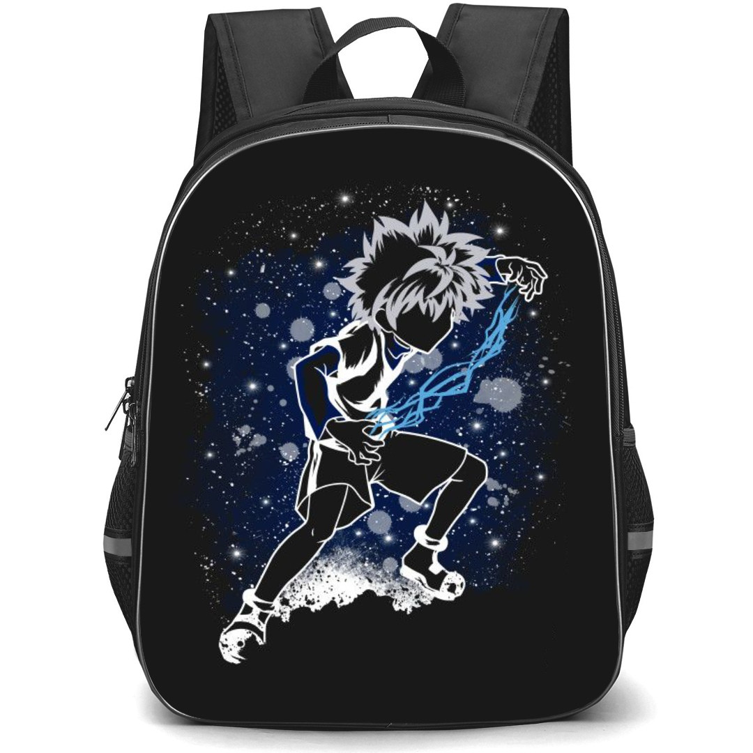 Hunter X Hunter Killua Zoldyck Backpack StudentPack - Hunter X Hunter Killua Zoldyck Attack Mode Minimalist On Black Background
