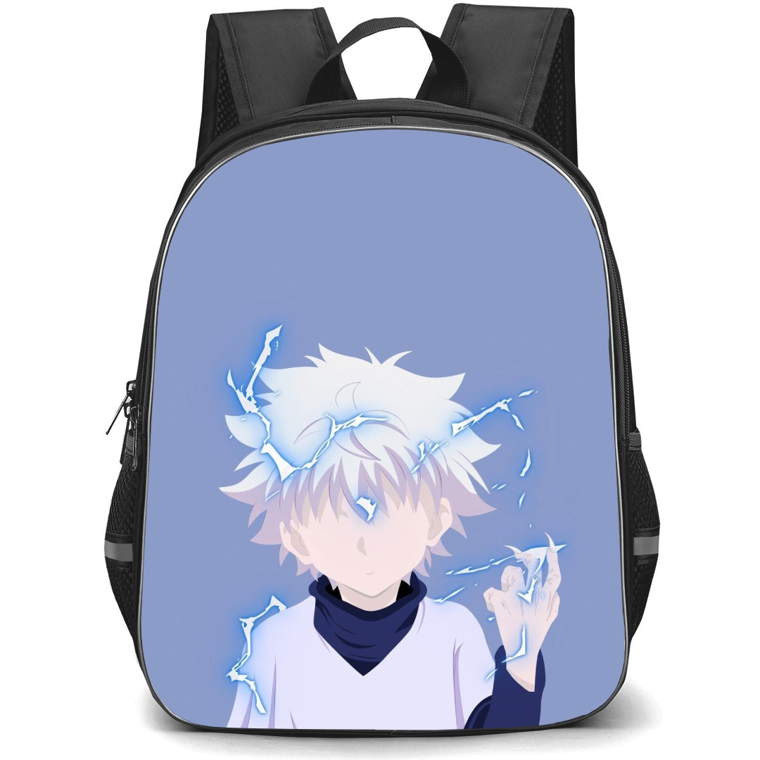 Hunter X Hunter Killua Zoldyck Backpack StudentPack - Hunter X Hunter Killua Zoldyck Minimalist On Purple Background