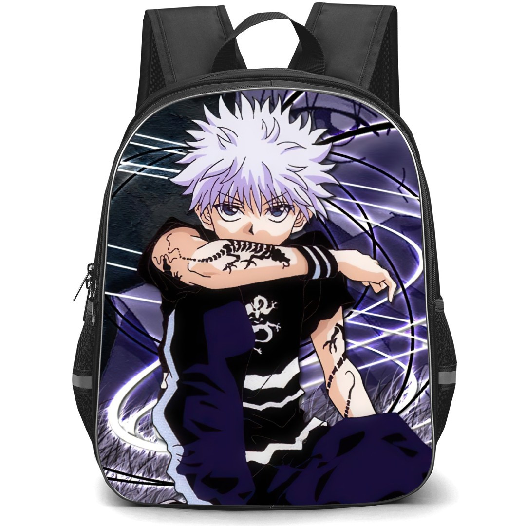 Hunter X Hunter Killua Zoldyck Backpack StudentPack - Hunter X Hunter Killua Zoldyck Sitting Comic Art