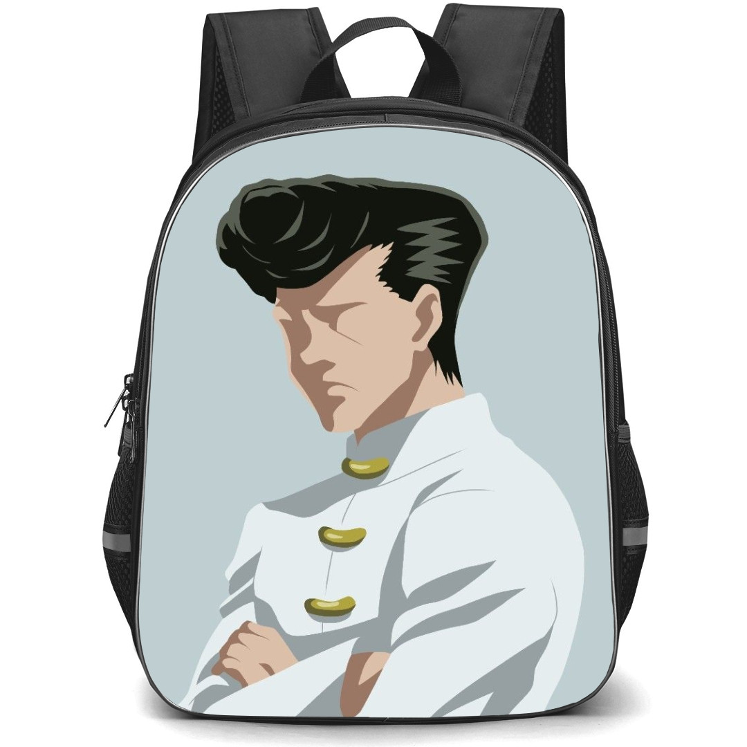 Hunter X Hunter Knuckle Bine Backpack StudentPack - Hunter X Hunter Knuckle Bine Minimalist On Grey Background