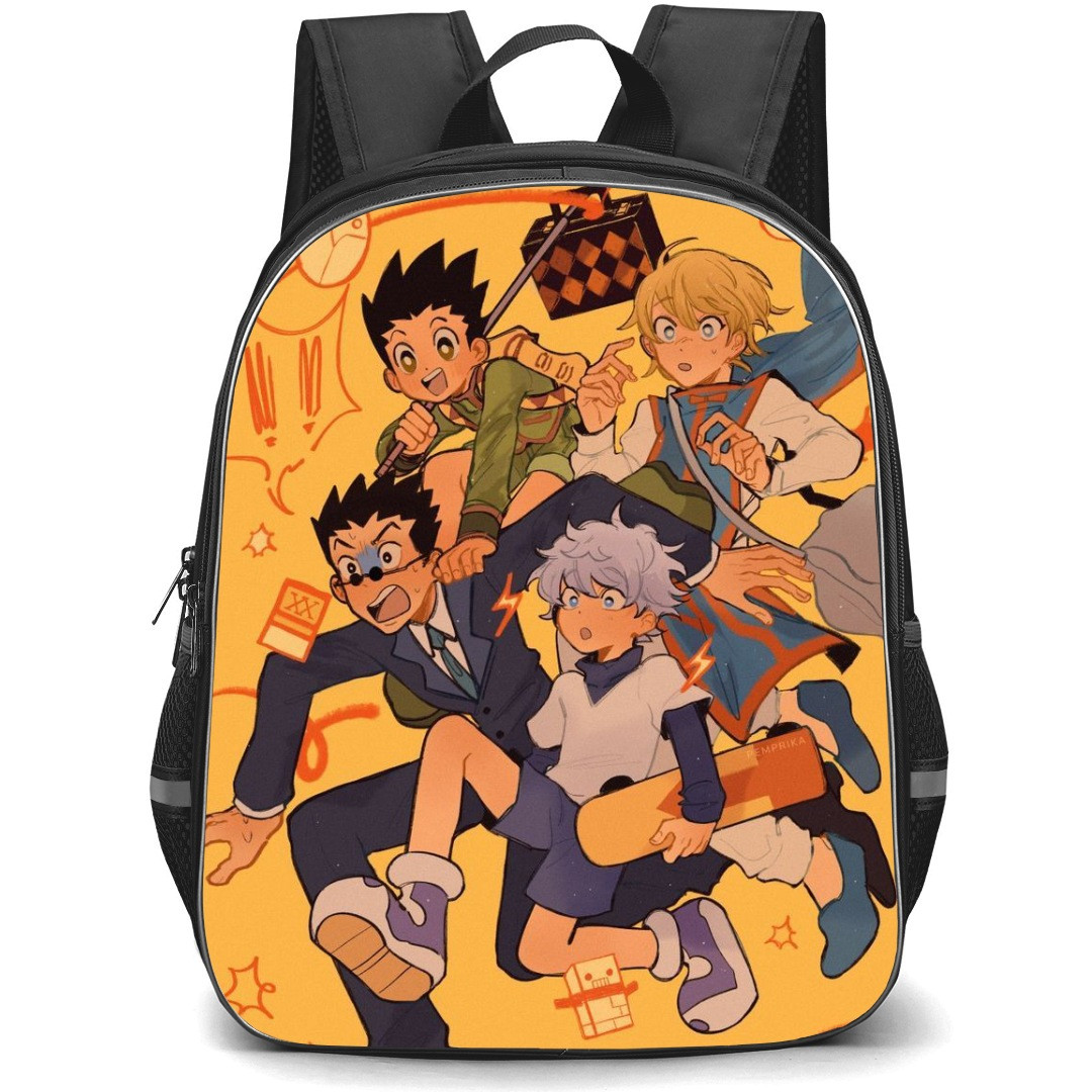 Hunter X Hunter Backpack StudentPack - Hunter X Hunter Team Gon Running Cartoon Art