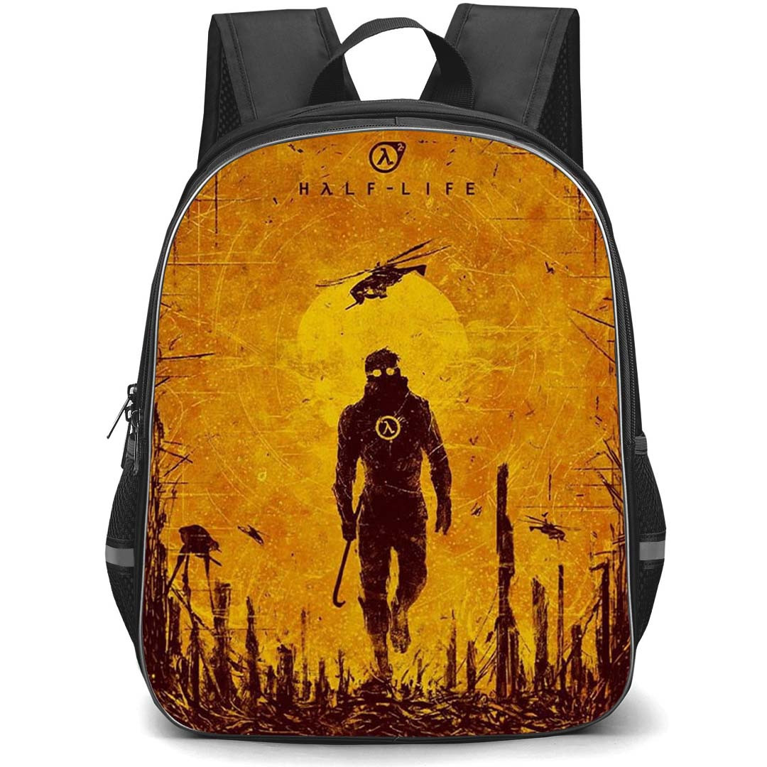 Half-Life Gordon Freeman Backpack School Bag StudentPack - Gordon Freeman Apocalyptic Poster