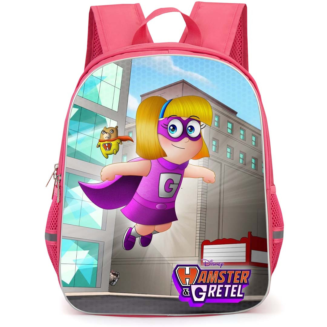 Hamster & Gretel Backpack StudentPack - Hamster & Gretel Flying Over The City