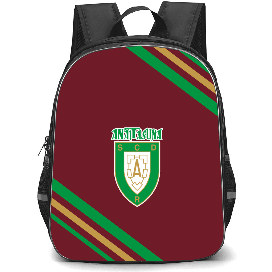 Sociedad Cultural Deportivo Recreativa Anaitasuna Backpack School Bag StudentPack - Large Logo With Stripe