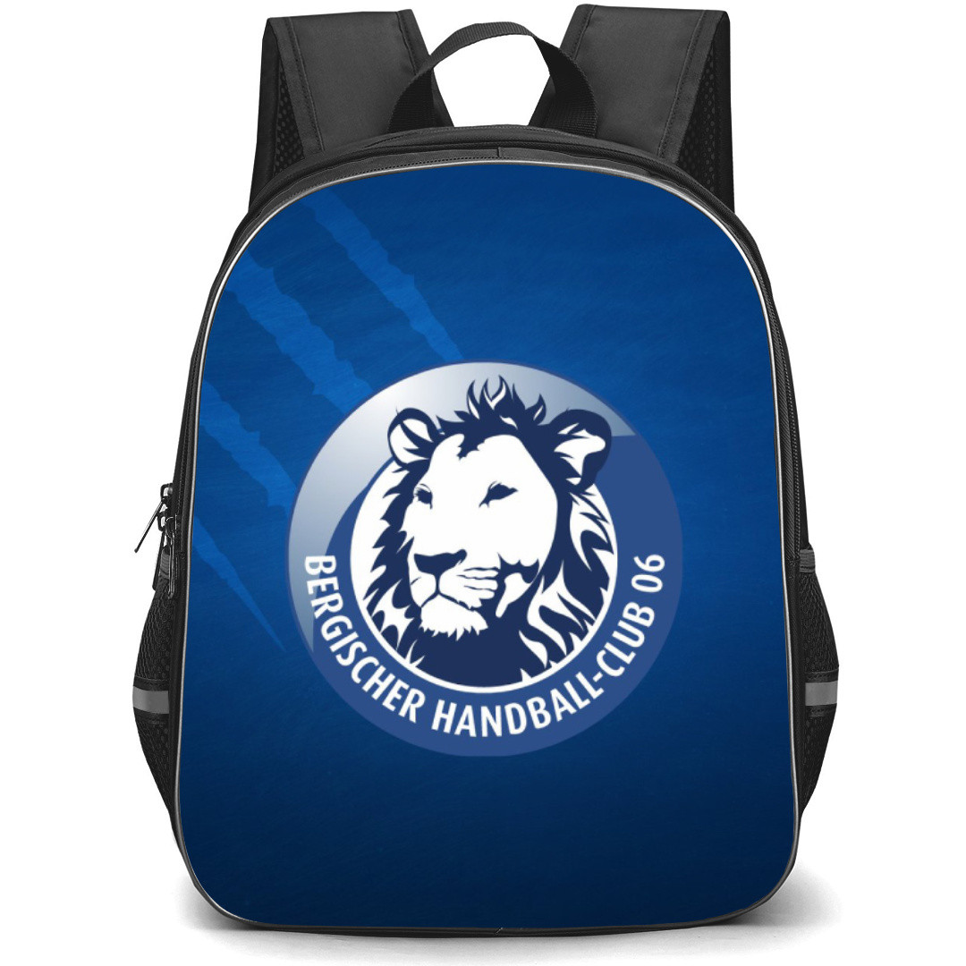 Bergischer Handball Club 06 e.V Backpack School Bag StudentPack - Logo Blue Grunge Background