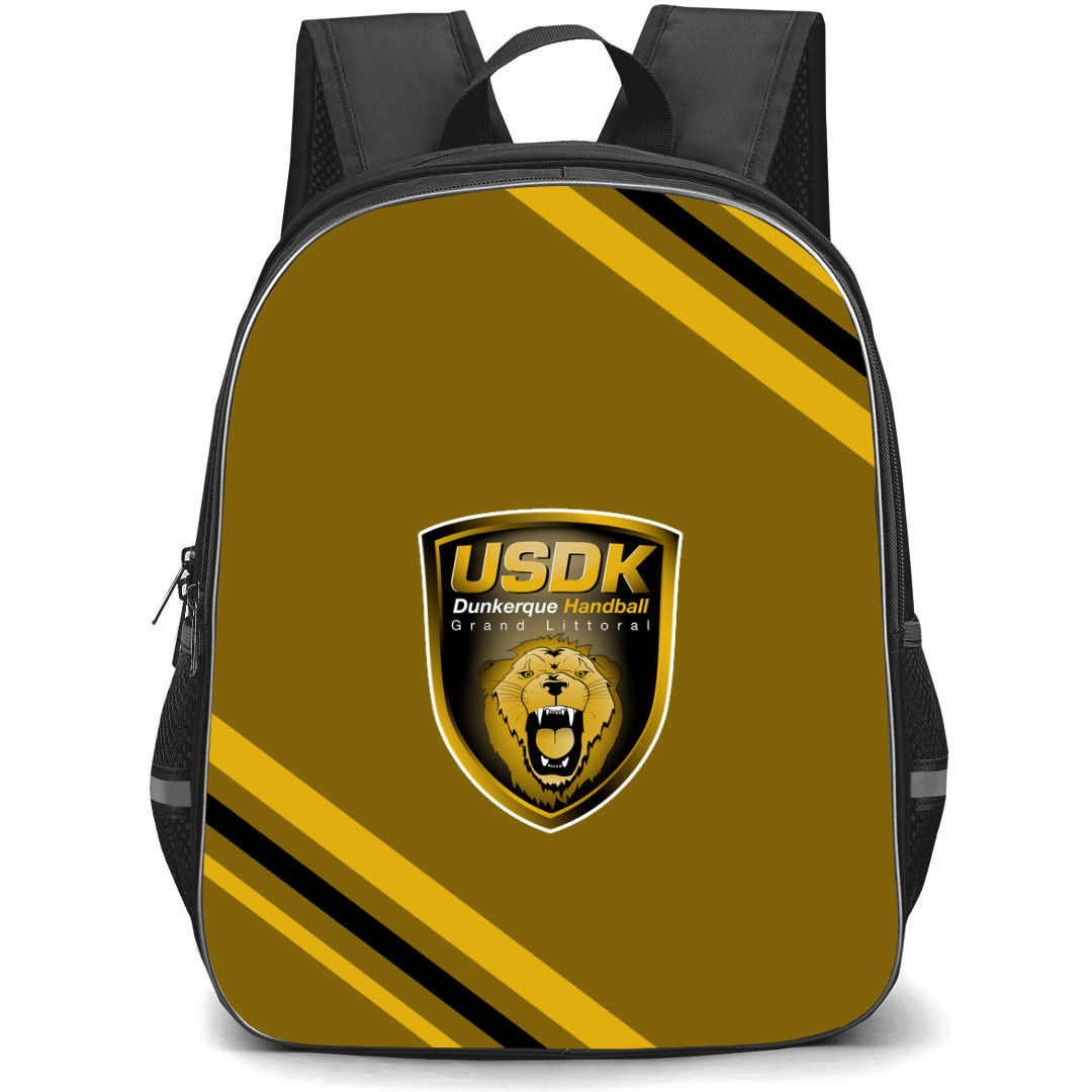 Dunkerque Handball Grand Littoral Backpack School Bag StudentPack - Large Logo With Stripe