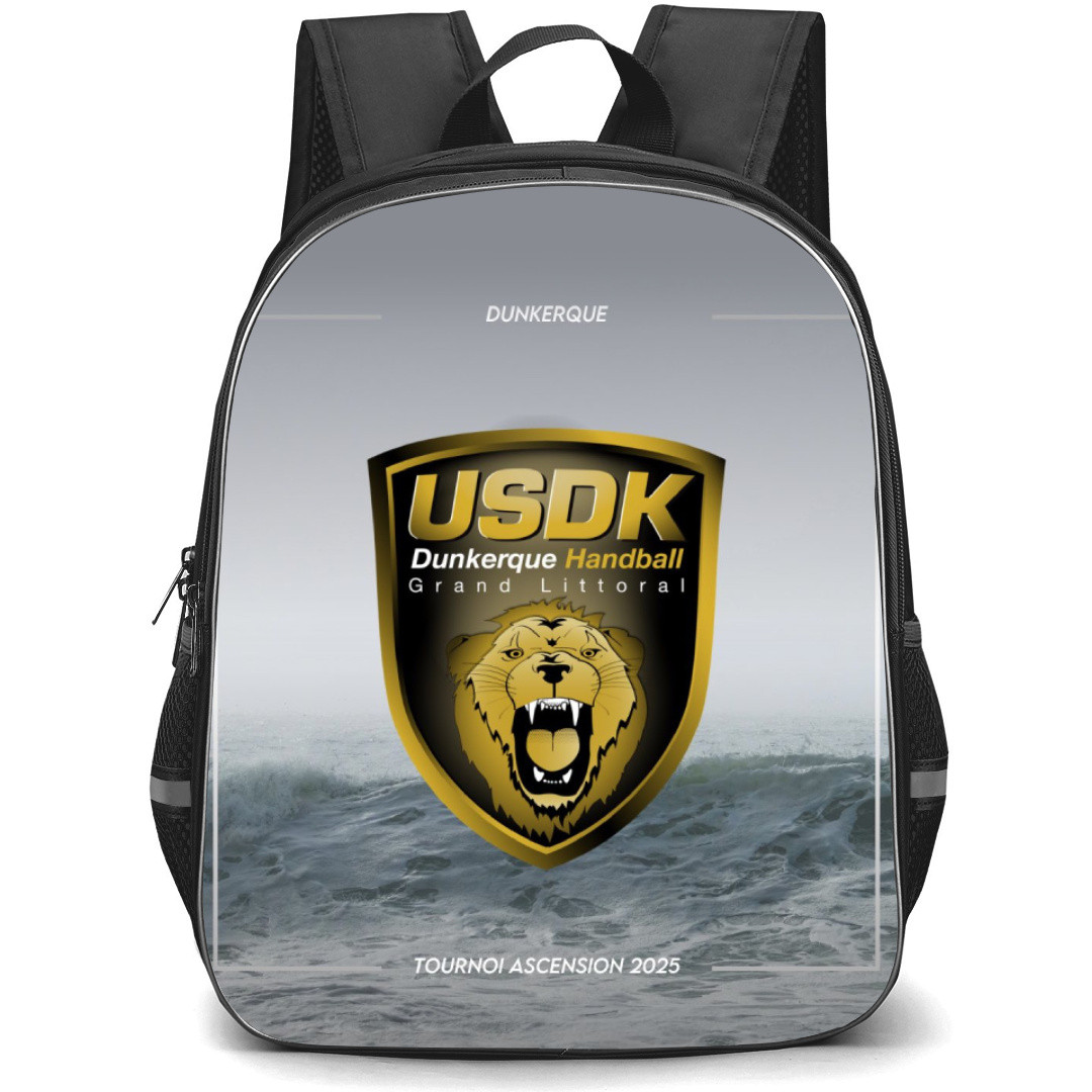 Dunkerque Handball Grand Littoral Backpack School Bag StudentPack - Logo Wave Poster