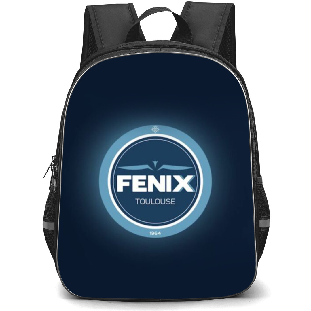 Fenix Toulouse Handball Backpack School Bag StudentPack - Logo Blue Glowing Background