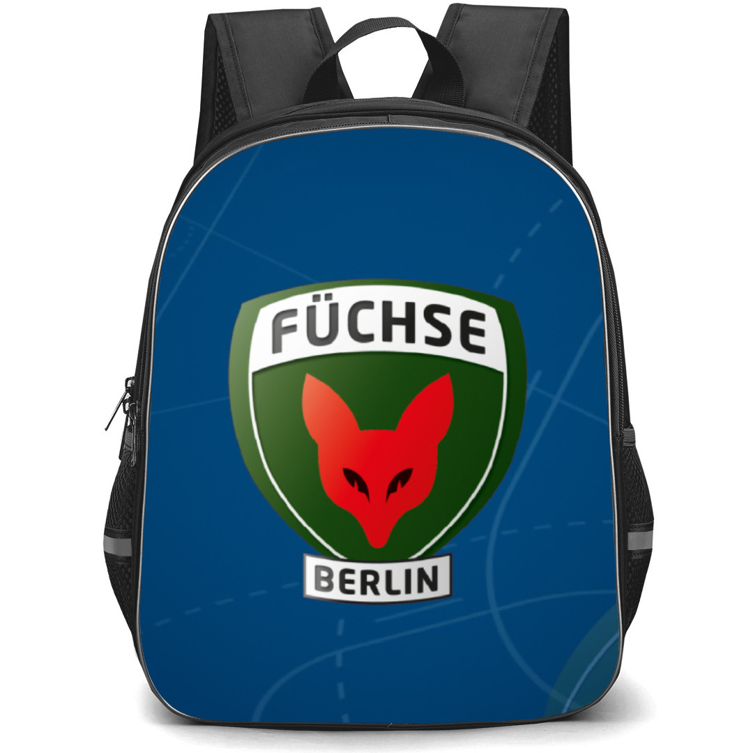 Fuchse Berlin Backpack School Bag StudentPack - Logo Blue Lines Background