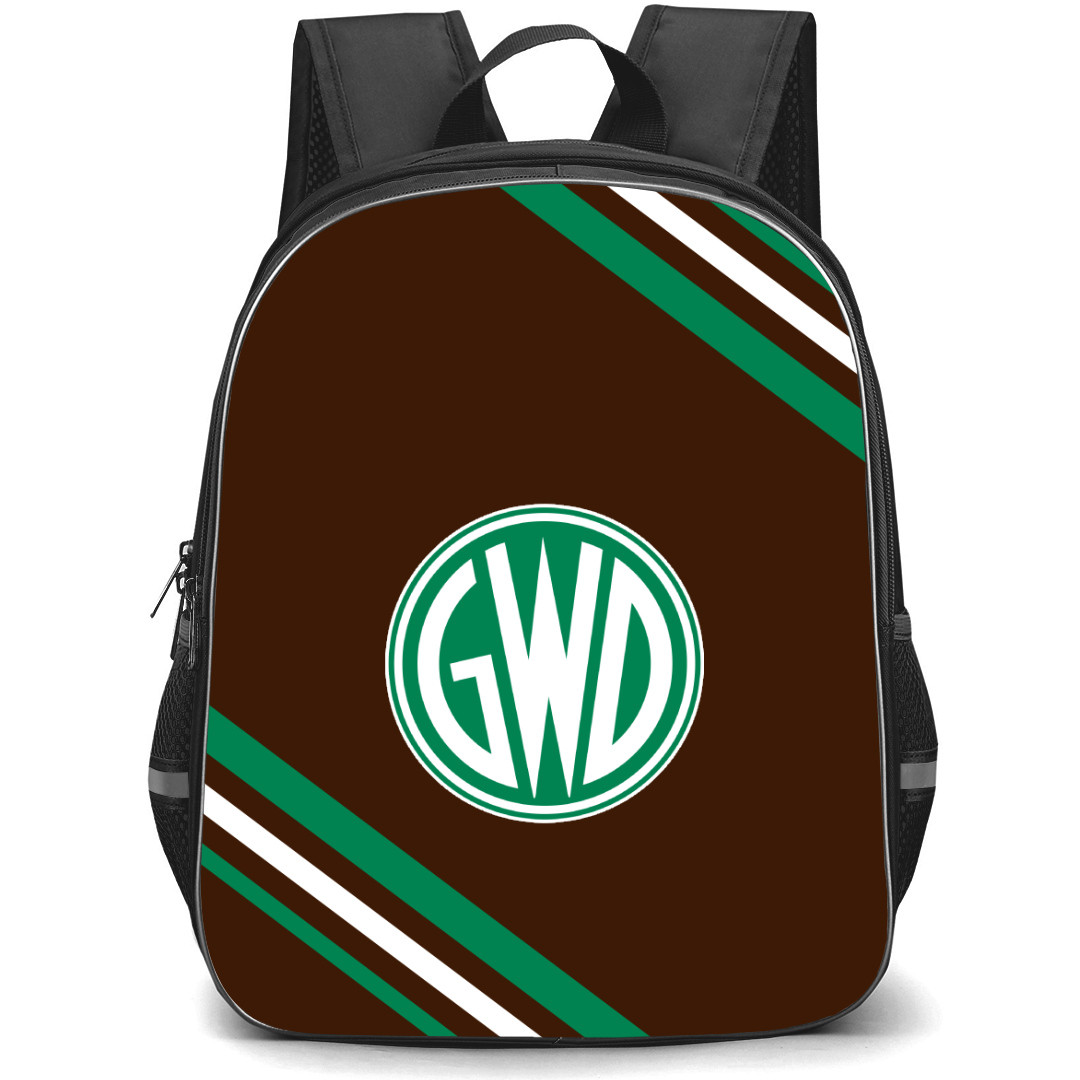 Turn und Sportverein Grun WeiB Dankersen-Minden e. V. Backpack School Bag StudentPack - Large Logo With Stripe