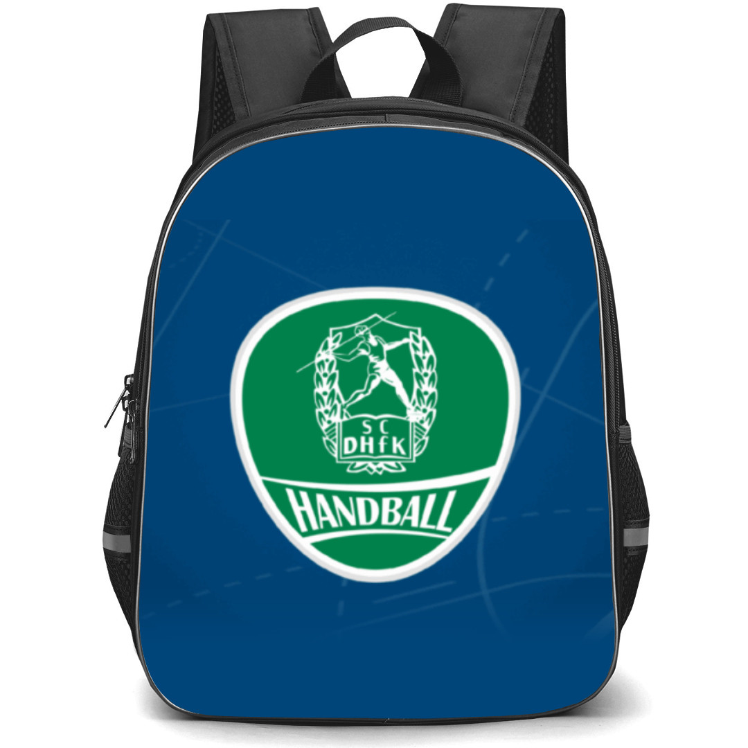 Sportclub Deutsche Hochschule fur Korperkultur Leipzig Backpack School Bag StudentPack - Logo Blue Lines Background