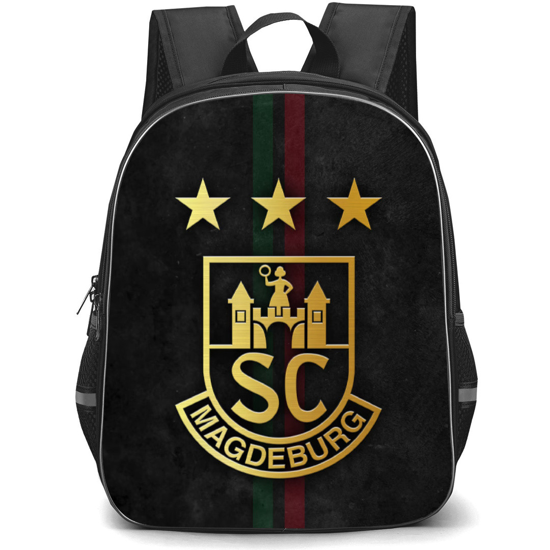 Sportclub Magdeburg e. V. Backpack School Bag StudentPack - Logo Gold Grunge Poster