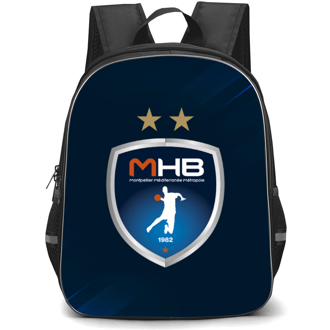 Montpellier Handball Backpack School Bag StudentPack - Logo Blue Background