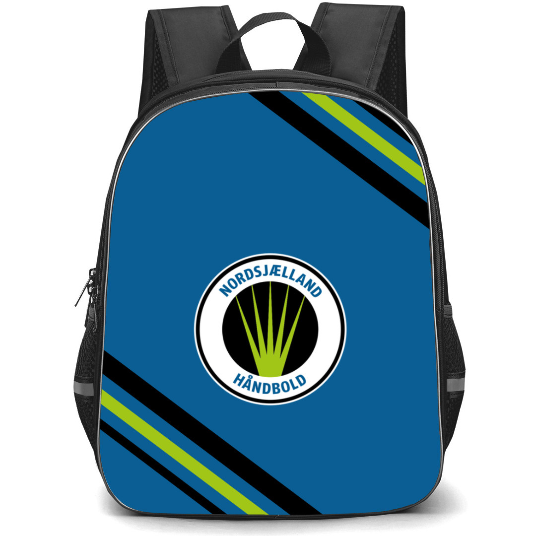 Nordsjaelland Handbold Backpack School Bag StudentPack - Large Logo With Stripe