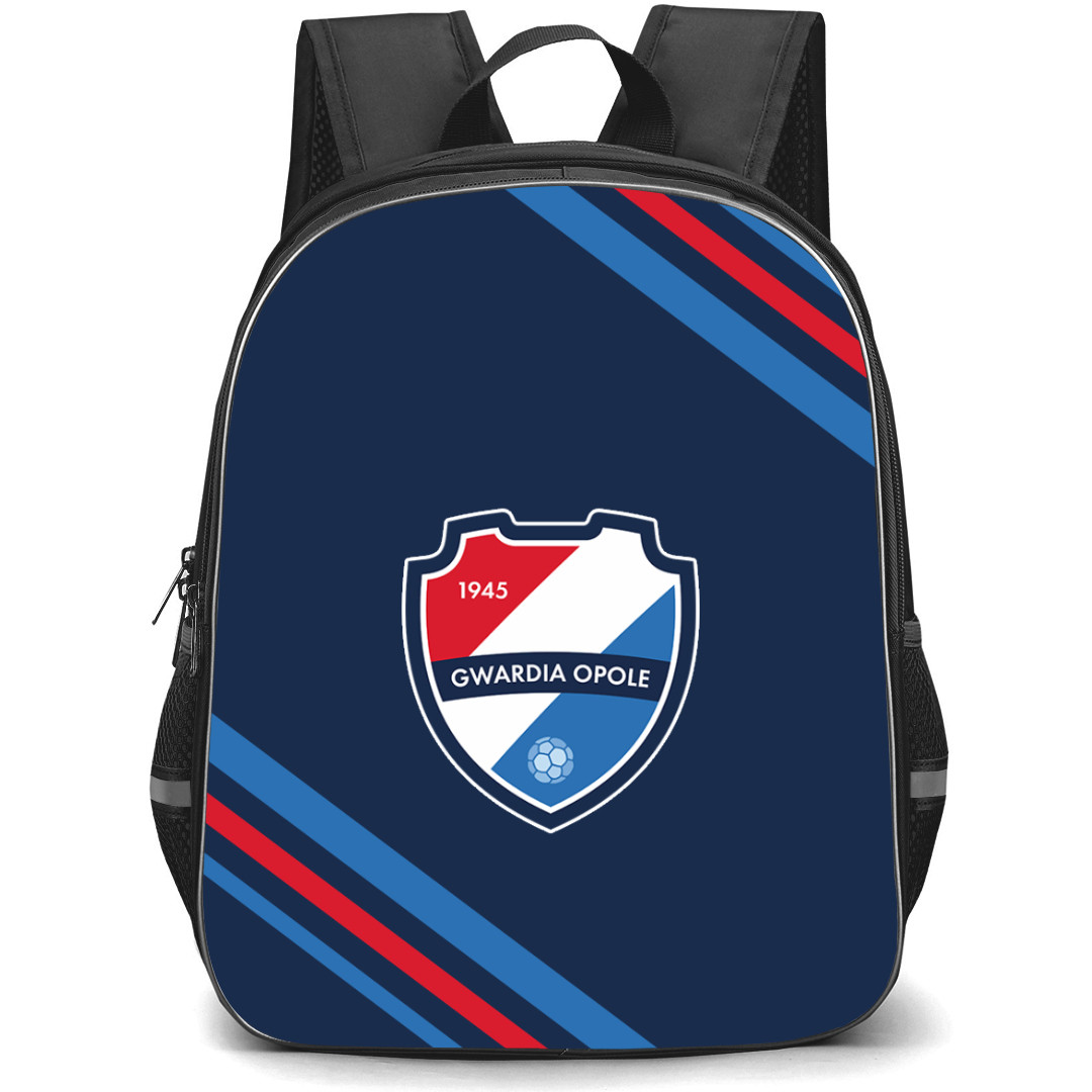 Klub Pilki Recznej Gwardia Opole Backpack School Bag StudentPack - Large Logo With Stripe