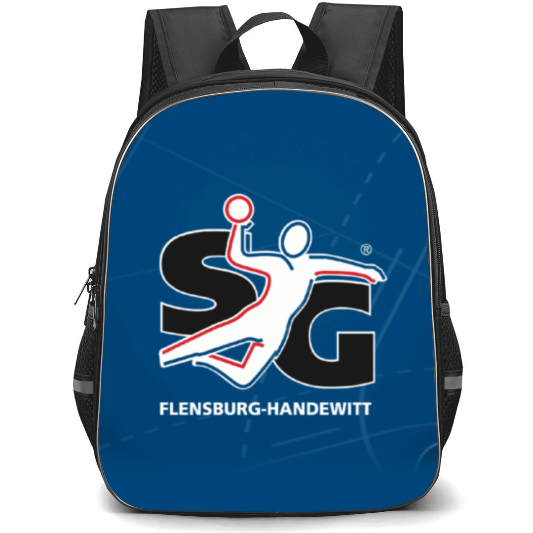 Spielgemeinschaft Flensburg Handewitt Backpack School Bag StudentPack - Logo Blue Lines Background