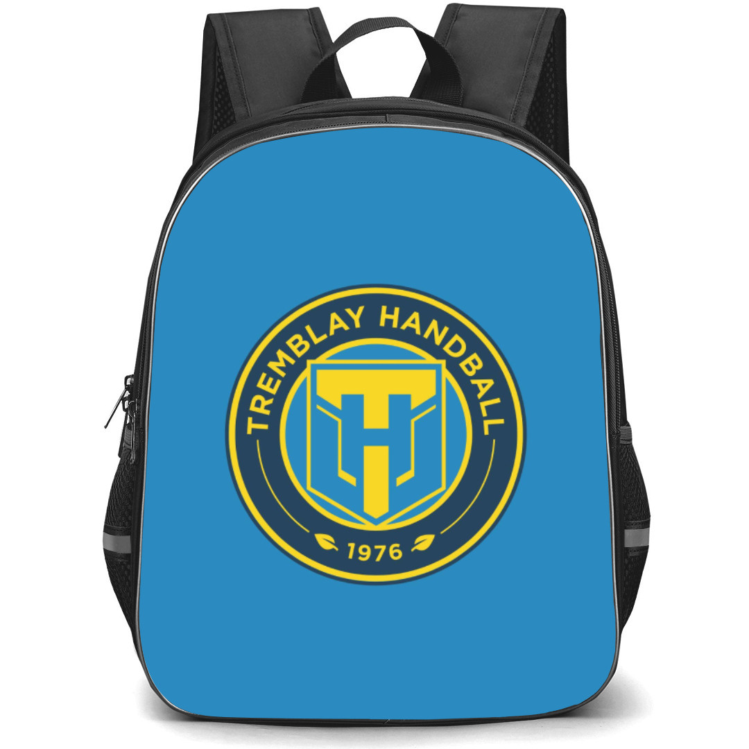 Tremblayen-France Handball Backpack School Bag StudentPack - Logo Cyan Background