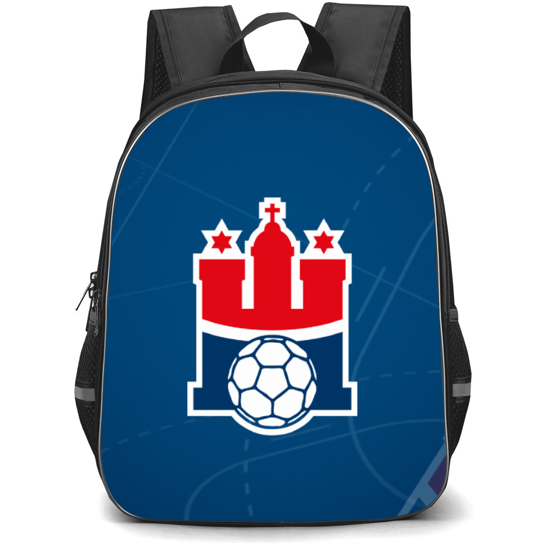 Handball Sport Verein Hamburg e.V. Backpack School Bag StudentPack - Logo Blue Lines Background