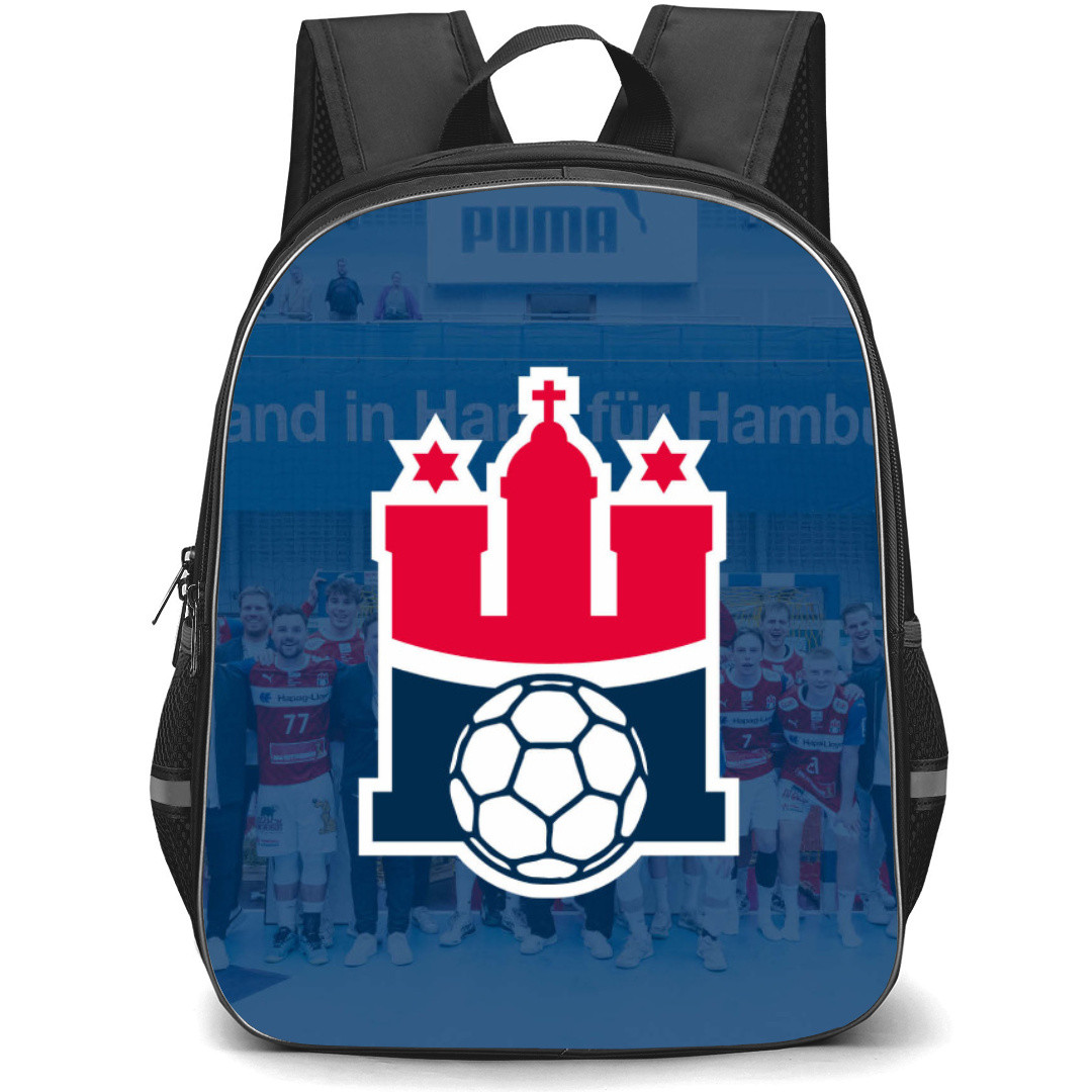 Handball Sport Verein Hamburg e.V. Backpack School Bag StudentPack - Logo Team Blue Background