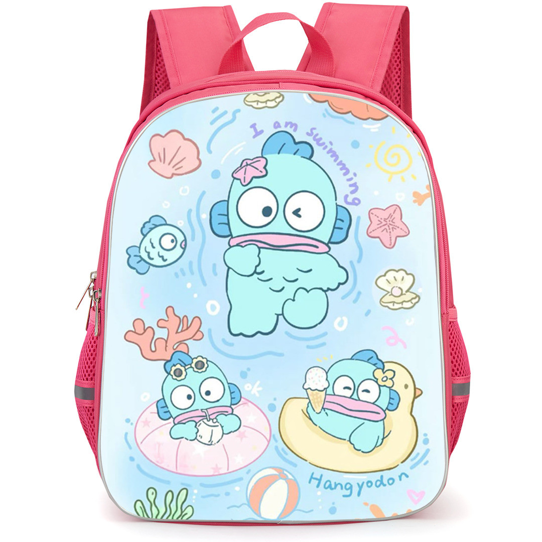Hangyodon Sanrio Backpack StudentPack - Hangyodon Sanrio Characters Pattern Art Poster