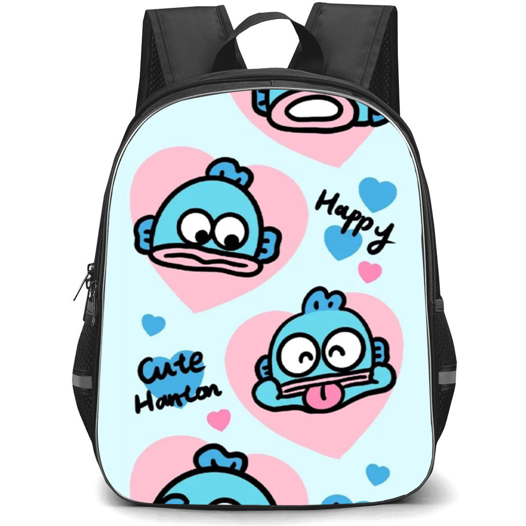 Hangyodon Sanrio Backpack StudentPack - Hangyodon Sanrio Big Mouth Fish Illustration Art Poster