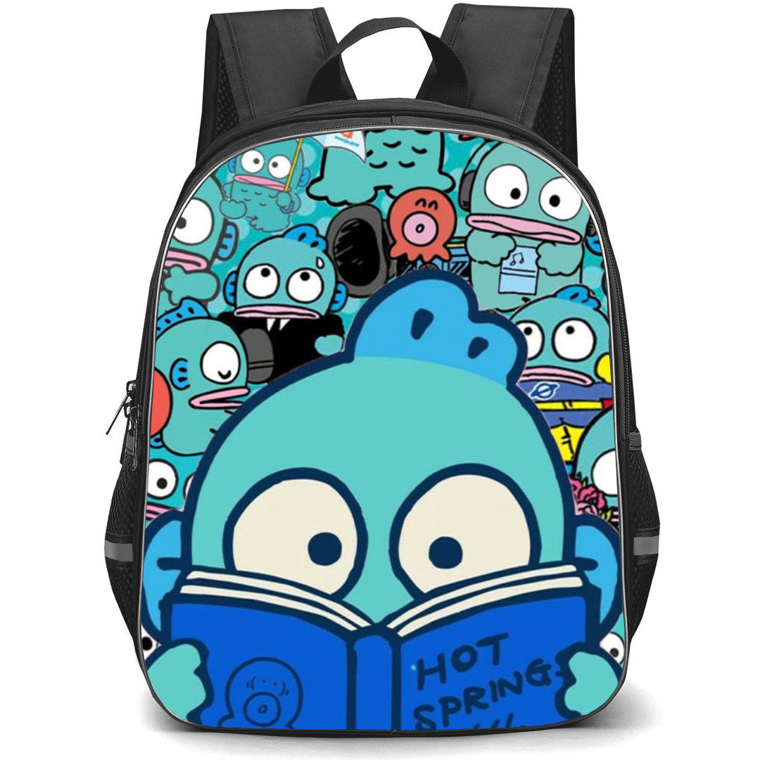 Hangyodon Sanrio Backpack StudentPack - Hangyodon Sanrio Cartoon Characters Holiday Illustration Art Poster
