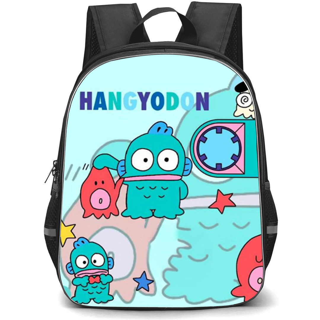 Hangyodon Sanrio Backpack StudentPack - Hangyodon Sanrio Sticker Collage Poster