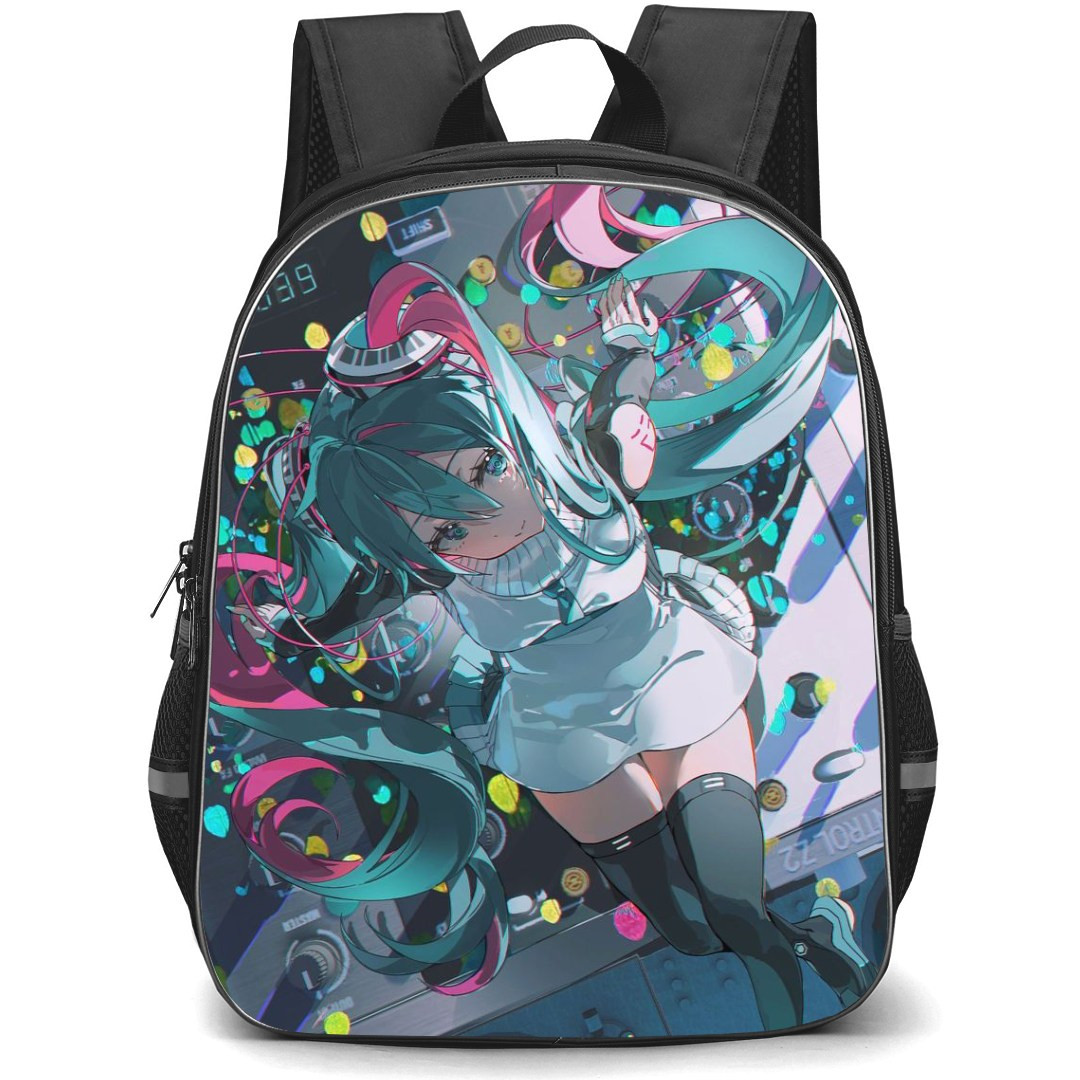 Hatsune Miku Backpack StudentPack - Hatsune Miku DJ Mixer Background