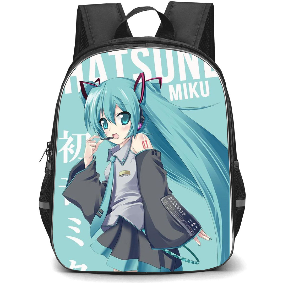 Hatsune Miku Backpack StudentPack - Hatsune Miku Holding Headset Mic