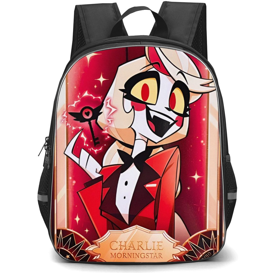 Hazbin Hotel Charlie Morningstar Backpack StudentPack - Charlie Morningstar Trading Card Sticker